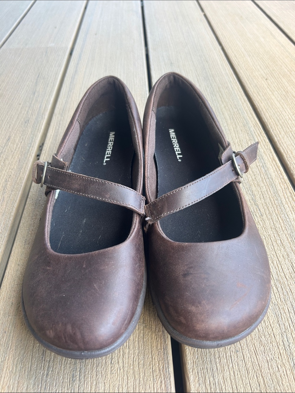 Merrell brown leather Mary Jane flats size 8 - Picture 3 of 7